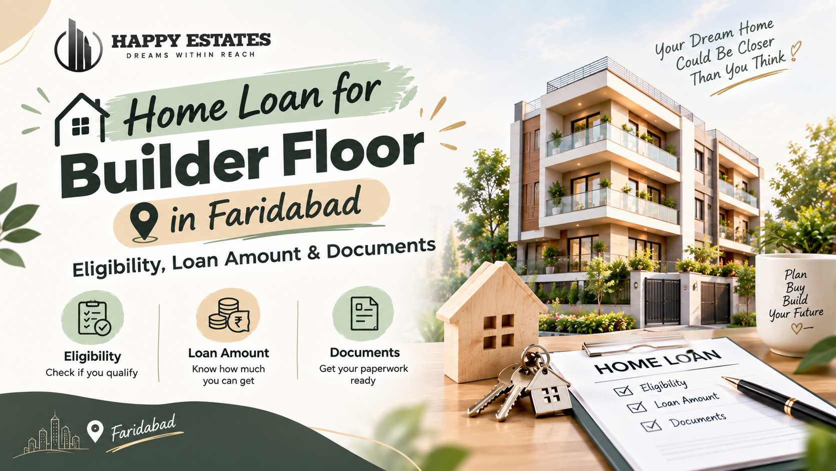 Home Loan for Builder Floor in Faridabad: Eligibility, Loan Amount & Documents