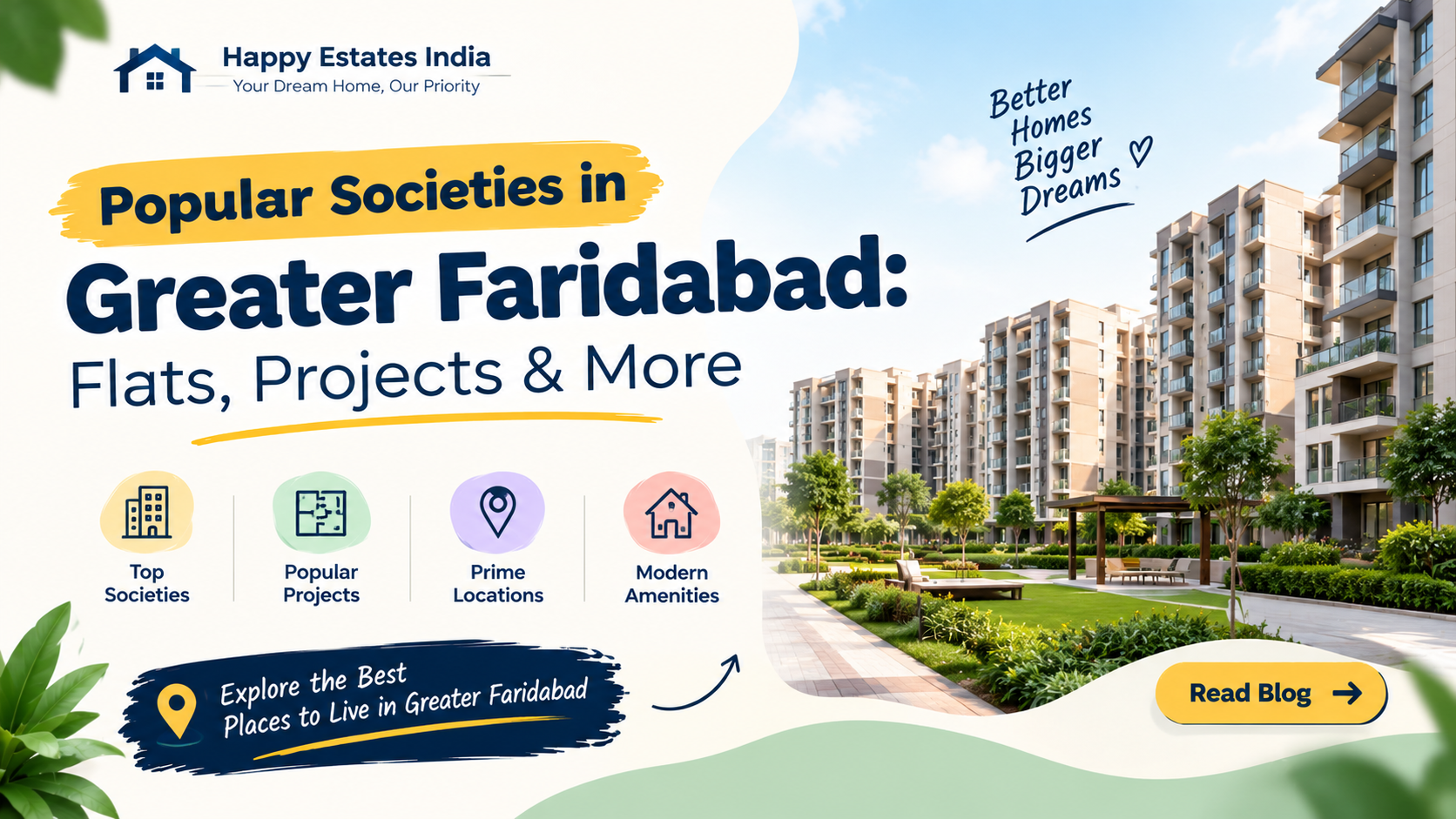 Popular Societies in Greater Faridabad: Flats, Projects & More